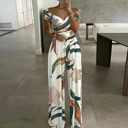 Women's Off-Shoulder Wide-Leg Jumpsuit